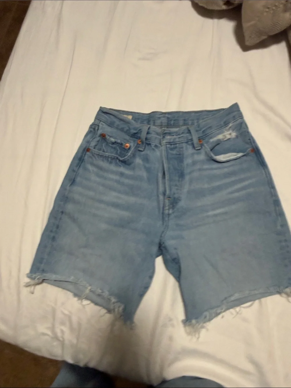 Levi's Light Blue Denim Cutoff Shorts